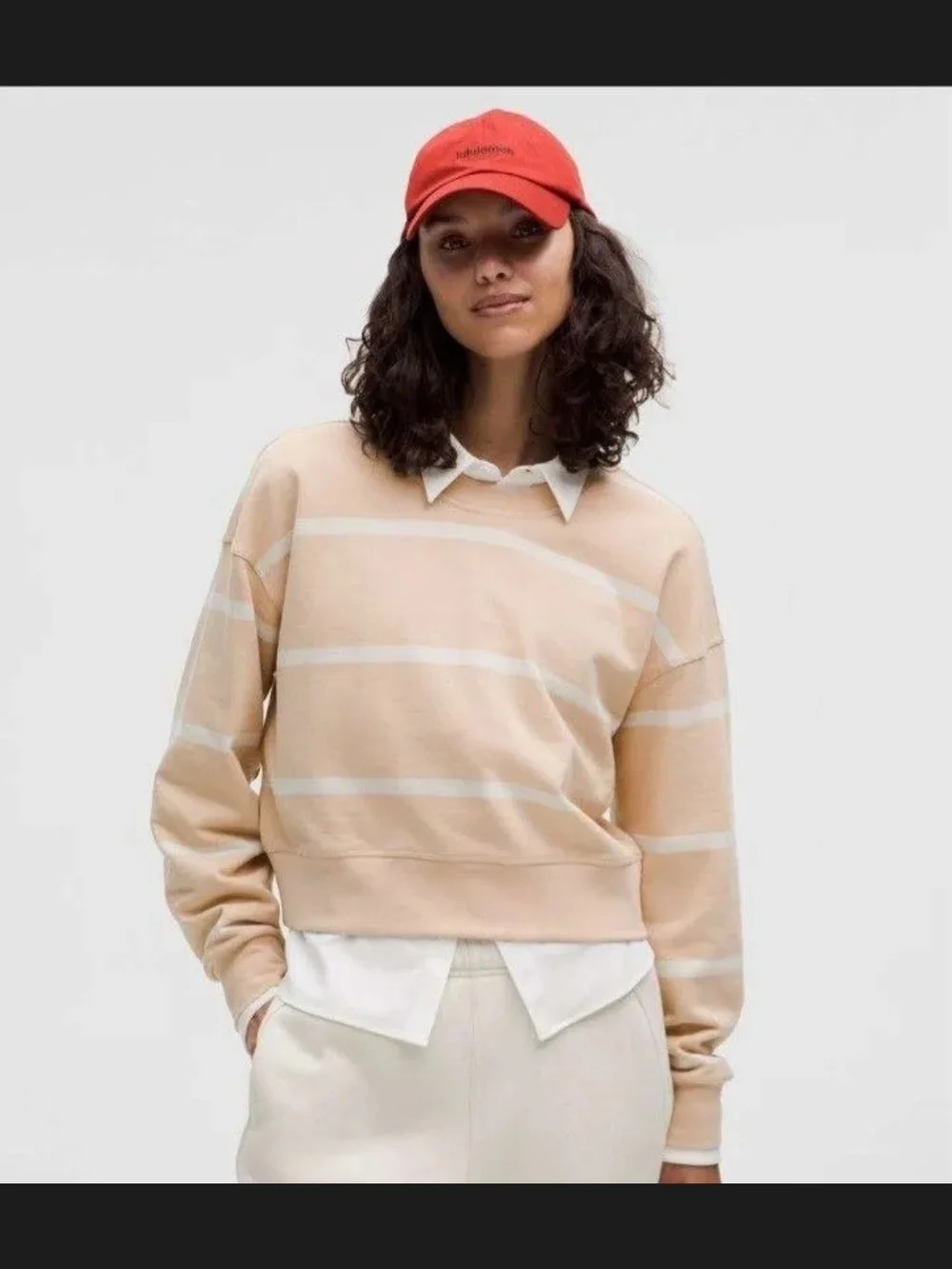 NWT Lululemon Perfectly Oversized Cropped Crew Size 0 - Picture 1 of 2